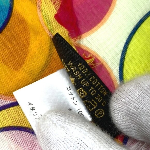 LOUIS VUITTON M72515 Murakami Takashi Cosmic Blossom Pareo Large shawl scarf - Picture 12 of 16